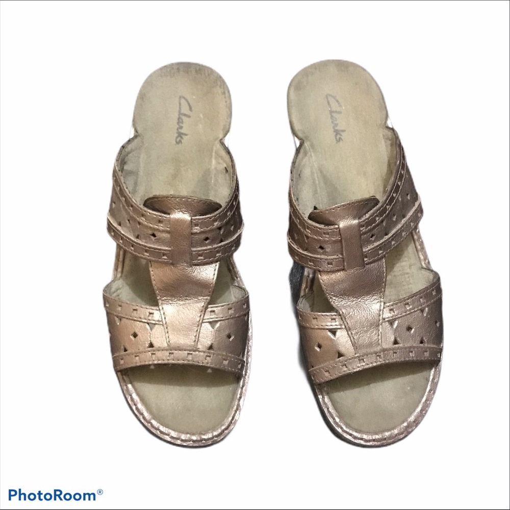 Clarks Sandals comfort Shoes Copper Slides